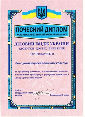 Діловий імідж україни