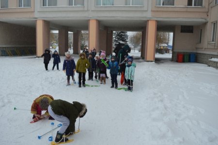 Починаючі лижники