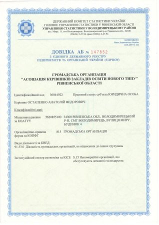 Статут і документи