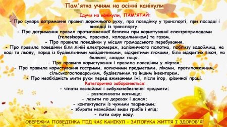 Шановні батьки та учні!