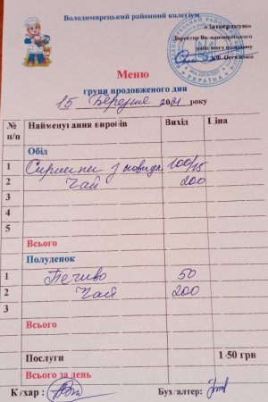Меню ГПД на 13.03.2021 року
