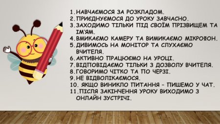 Правила поведінки учнів під час онлайн-уроків