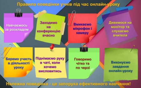 Рекомедації учням під час дистанційного навчання